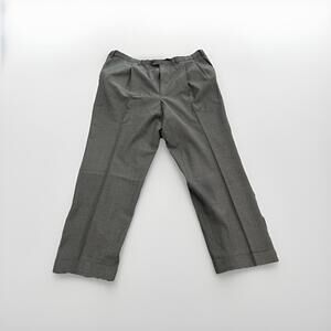 ERMENEGILDO ZEGNA MENS GREY DRESS PANTS 41x28 MADE PORTGUAL INSIDE POCKET STAIN